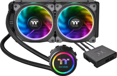Thermaltake Floe 240mm, 16.8 Million Color Software Enabled (TT RGB Plus/Alexa/Razer Chroma), AMD (AM5/AM4)/Intel (LGA 2066/1200), AIO CPU Liquid Cooler CL-W157-PL12SW-A,Black