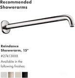 hansgrohe Raindance Select E 12-inch Showerhead Premium Modern 2-Spray RainAir, Rain Air Infusion with Airpower with QuickClean in Chrome, 27387001
