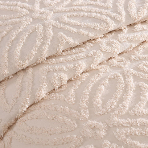 Beatrice Home Fashions Wedding Ring Chenille Bedspread, Full, Blush Bedding