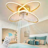 WWahuayuan Modern Ceiling Fan with Lights Remote Control, 23.6 inches, Gold