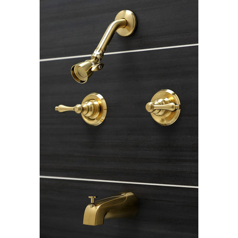 Kingston Brass KB247AL Victorian Tub and Shower Faucet, Brushed Brass 72 x 8 ...