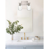 VINLUZ Modern Bathroom Vanity Light,2 Light Industrial Wall Sconces in Brushe...