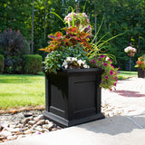 Tusco Products Modern Colonial Planter, 16-inch, Black 16"