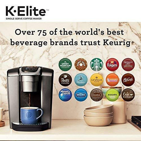 Keurig K-Elite Single-Serve K-Cup Pod Coffee 12 oz. Brew Size, Brushed Slate