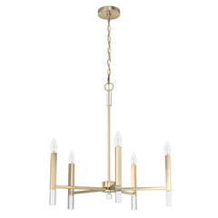 Hunter - Sunjai 5-light Alturas Gold, Large Chandelier, Dimmable, Formal Styl...