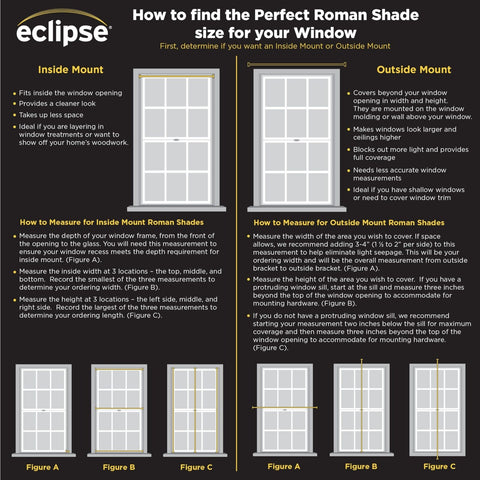 Eclipse Branches Roman Shade for Windows, Cordless 100% Blackout Shade, 35 in...