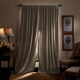 Martha Stewart Lucca Velvet Blackout Back Tab Window Curtain Panel Pair, 84",...