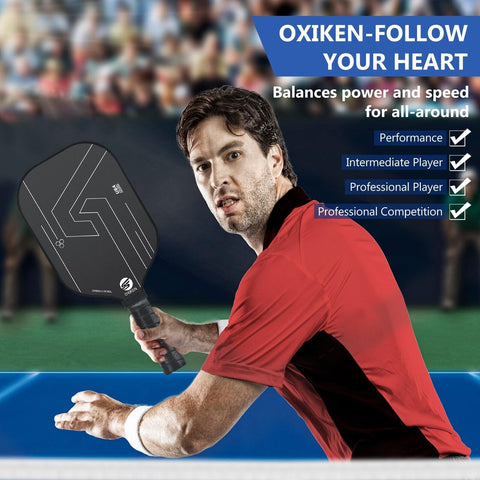 OXIKEN 10/13/16 mm Pickleball Paddles 2024 USAPA Approved T700 Carbon Fiber P...