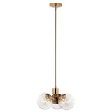 KICHLER Silvarious 3-Light Convertible Pendant, Soft Modern Light with Clear ...