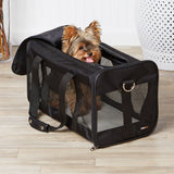 Amazon Basics Dogs and Cats Carrier, Soft Sided Pet Carrier, Black, Large, 50...