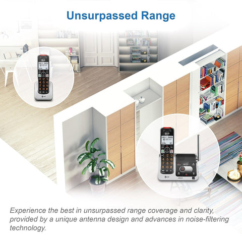 AT&T BL102-3 DECT 6.0 3-Handset Cordless Phone for Home with Answering Machin...