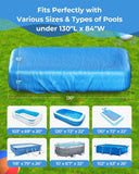 Reinmoson Inflatable Pool Cover Fits Pool Under 130" L x 84" W, 20s Easy Set ...