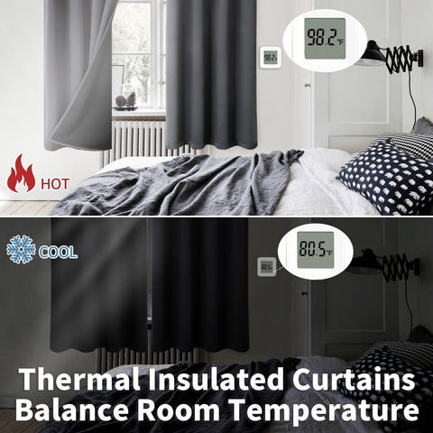 BGment 100% Blackout Curtains 108 Inch Long 2 Panles Set, Thermal Insulated T...