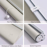 ALLBRIGHT Classic 100% Blackout Cordless Roller Shades for Windows, Spring Sy...