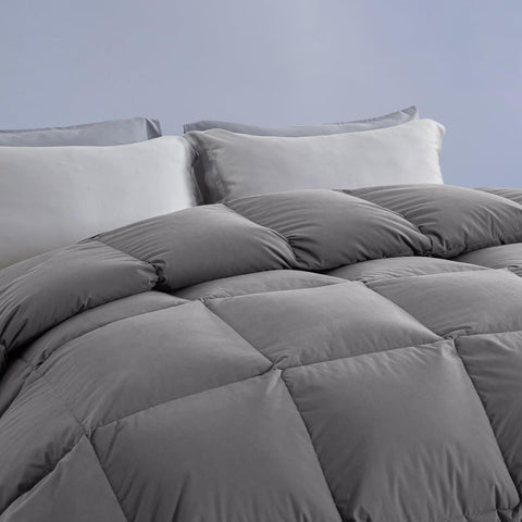 Ousidan Feather Down Comforter Cal King Size- Medium Warm All Season Soft Duv...