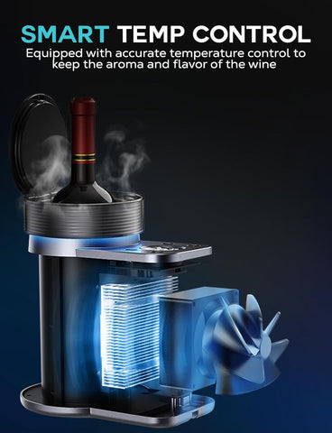 Electric Wine Chiller - Portable Wine Chillers for Bottles 750ml - Rapid Sing...