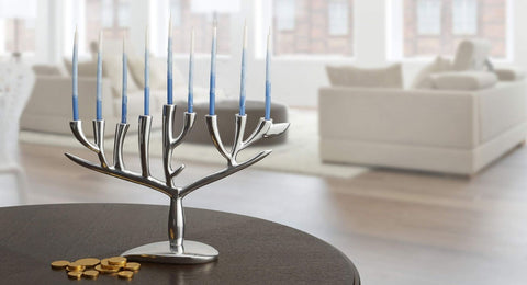 nambe Tree of Life Menorah | 13.5 x 9-Inch Hannukah Menorah | Made of nambe A...