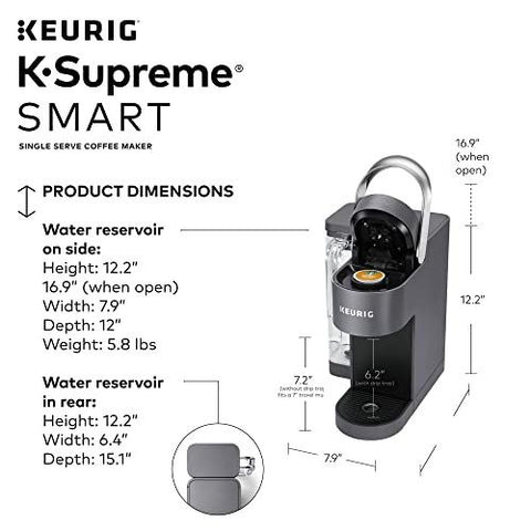 Keurig K-Supreme SMART Coffee Maker, MultiStream SMART, Gray