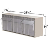 Akro-Mils 06703 TiltView Horizontal Plastic Organizer Storage System Cabinet ...