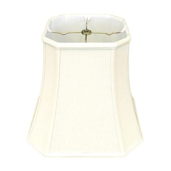 Royal Designs Square Cut Corner Basic Lamp Shade, Linen Eggshell, 10" x 16" x...