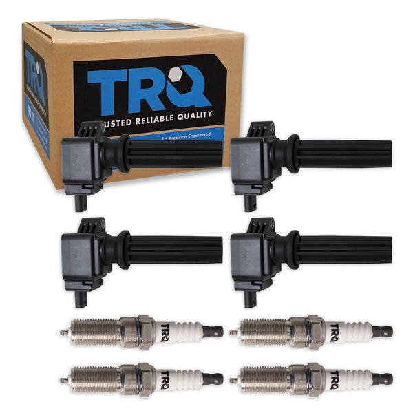 TRQ Ignition Kit Ignition Coil Spark Plugs Compatible with 12-19 Ford 13-17 J...