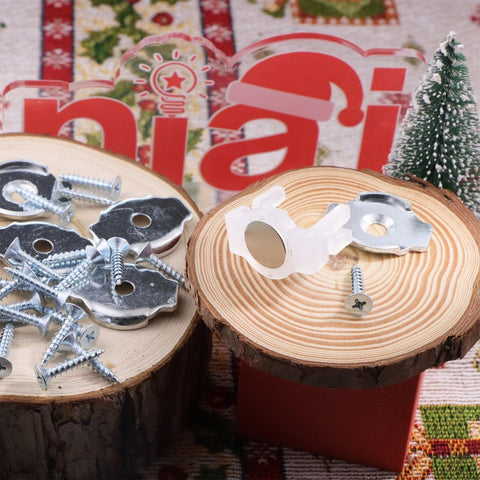 100PCS Extra Strong Magnetic Christmas Light Clips, with Iron Sheet and Screw...
