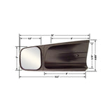 CIPA 10900 Custom Towing Mirror - Chevy/GMC/Cadillac, Pair, black