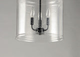 Maxim 12273CDBK Acadia Three Candelabra Light Seedy Glass Bell Foyer Pendant ...