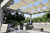 COARBOR 3'x12' Retractable Wave Shade Cover Outdoor Waterproof Retractable Sh...