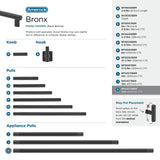 Amerock BP54072BBR | Black Bronze Appliance Pull | 24 inch (610mm) Center-to-...
