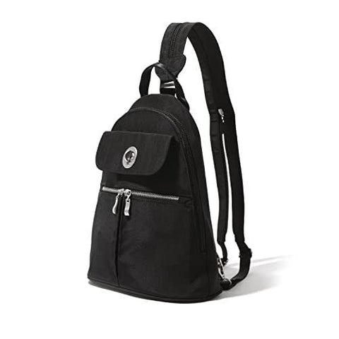 Baggallini womens Naples Convertible Backpack, Black, One Size, Black