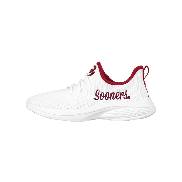 FOCO Women's NCAA Team Logo Athletic Shoes Sneakers Oklahoma Sooners 8 White