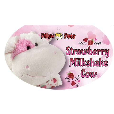 Pillow Pets 30&#8221; Jumboz Sweet Scented Strawberry Milkshake Cow Stuffed Anim