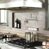 Pot Filler Faucet Polished Nickel: ARCORA Modern Pot Filler Wall Mount Kitche...