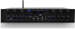 Pyle Wireless Home Audio Amplifier System - Bluetooth Compatible Sound Black