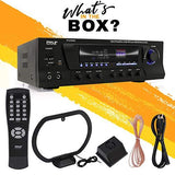 Pyle 300W Digital Stereo Receiver System - AM/FM Qtz. One Size, Black