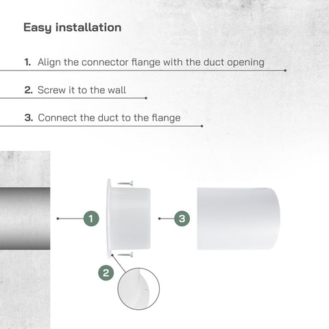 Vent Systems 4" Inch Pack of 10 Air Vent Duct Connector Flange Straight Venti...