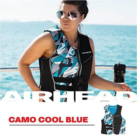 AIRHEAD Men's Camo Cool Neolite Kwik-Dry Life Jacket, Coast Guard Approved