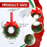 Lyrow 24 Pcs 23.6'' Christmas Wreath Bulk Christmas Kitchen Cabinet Wreaths w...