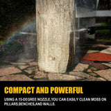 Brushless Cordless Pressure Washer,970-PSI Electric Pressure Washer with 6-in...
