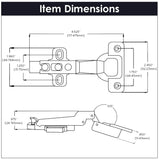 Hickory Hardware P5111-14-10B Euro Cabinet Concealed Hinge - Partial Overlay ...