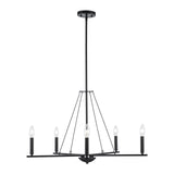 TRANS GLOBE 11645 BK I Linden Collection 30 Inch Five-Light Chandelier - in a...