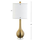 JONATHAN Y JYL5010A Dylan 25" Metal/Crystal Teardrop LED Table Lamp Contempor...