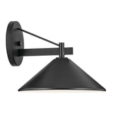 KICHLER Ripley 12" 1-Light Outdoor Wall Light in Black for Exterior Doors, Ga...