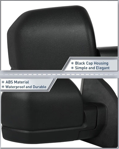 ECCPP Tow Mirrors Fit For 2015-2019 For F150 Pickup Truck Power Adjusted Heat...