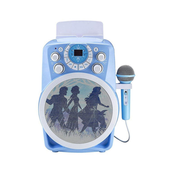 eKids Frozen 2 Bluetooth CDG Karaoke Machine with LED Disco Party Lights, Bui...