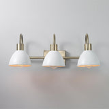 Globe Electric 63000056 24" 3-Light Vanity Light, Matte Brass Finish, Matte W...