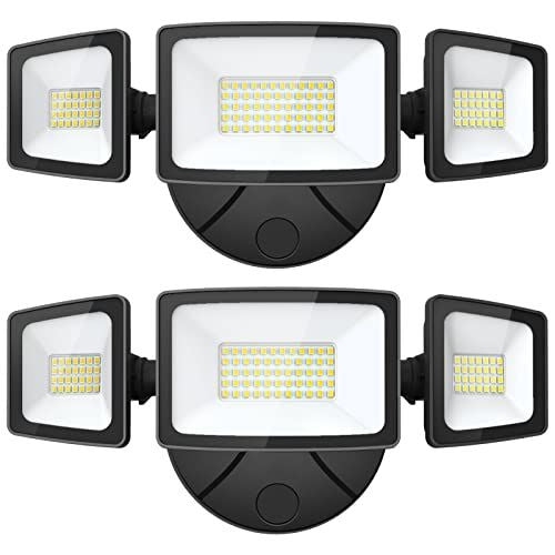 Onforu 2 Pack 55W Flood Lights Outdoor, 5500LM LED Light Outdoor Black