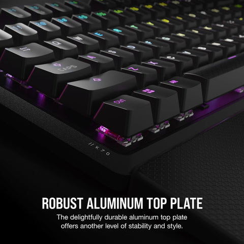 CORSAIR K70 CORE RGB Mechanical Gaming Keyboard with Palmrest - Pre-lubricate...