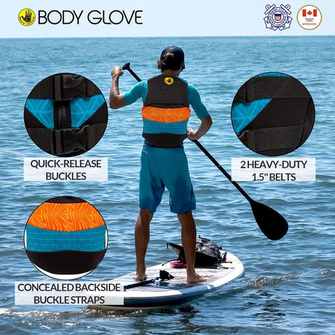 Body Glove- Phantom Men's Evoprene PFD-Adult Life Jacket - Coast Guard Approv...